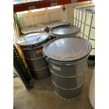 Lot of (5) Stainless Steel 55 Gallon Drums | Rig Fee Hand Carry