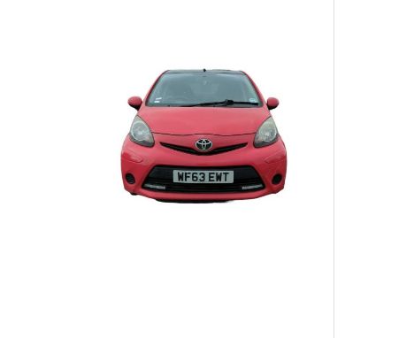 Toyoto Aygo, 998cc petrol engine, registration number WF63 EWT, registered September 2013, MOT until 6/10/23, 1 key, no V5C, 