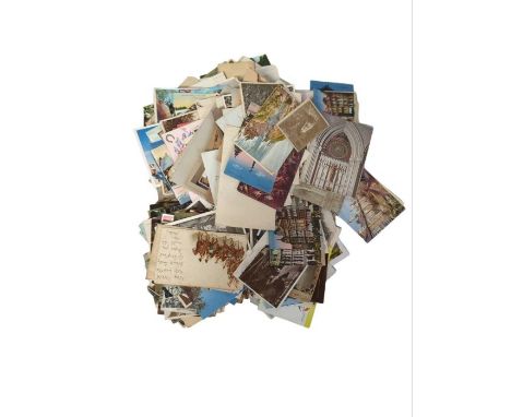 A quantity of loose mixed postcards, mainly photo topo including views of Westbury from Railway Station, Blackpool Pier on fi