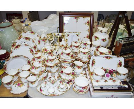 Royal Albert Old Country Roses including miniature tea set on tray; tea &amp; coffee set for six comprising, tea, coffee &amp