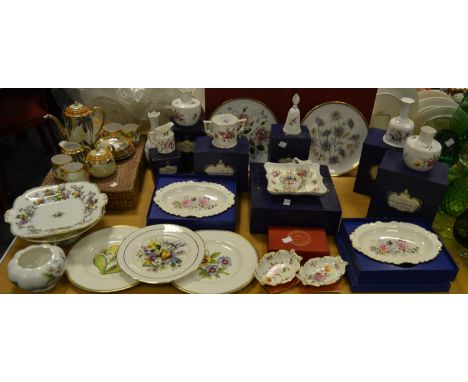 Decorative ceramics - Royal Crown Derby Posies pattern hand bells; trinkets, etc; Aynsley vase; Spode plates; two Japanese co