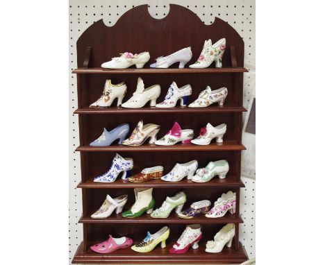 Compton &amp; Woodhouse 'The Historic Miniature Shoes Collection' including shoes from Coalport, Spode, Aynsley, Royal Worces