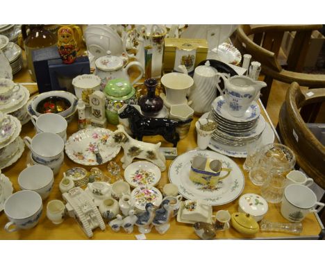 Decorative Ceramics - Czechoslovakian part teaware; Beswick Labrador; Maling; Royal Worcester; drip glazed spill vase;etc 