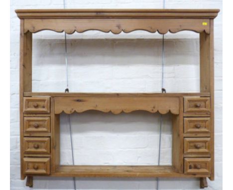 Stripped pine spice/plate wall rack Condition reports are not available for our Interiors Sale