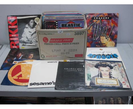 12" Singles, over sixty by artists including Erasure, George Michael, Beastie Boys, 2Unlimited, Grandmaster Flash, Inaya Day,