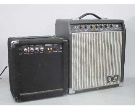 Two Practice Amps, Ross Reverb 15, Acoustic Solutions JE 21 (both untested).