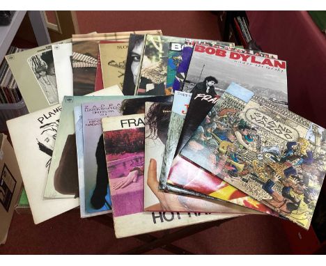 Frank Zappa and Bob Dylan LPs, nineteen releases to include, The Mothers - The Grand Wazoo, Frank Zappa - Guitar, Joes Garage
