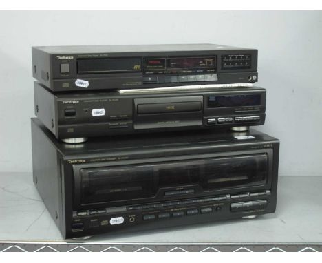 Technics CD Players, three to include a SL-MC400 cd changer, an SL-PG390, and a SL-P310, (all untested).