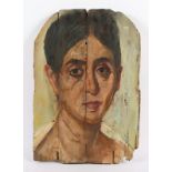 MUMIENPORTRAIT, Öl/Holz, 50 x 34, besch., neuzeitliche Kopie nach einem Original im Alten Museum in
