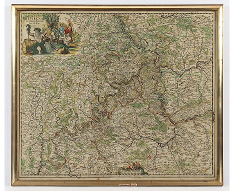 TRIER, kolorierter Kupferstich, 49 x 59, E.17./18.Jh., R. 