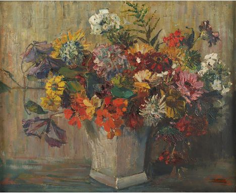 RUTHS, Amelie (1871-1956), "Blumenstilleben", Öl/Lwd., 42 x 50,5, unten rechts signiert, R. 