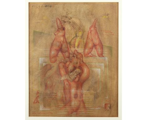 UNBEKANNTER KÜNSTLER, "Akt", Zeichnung, 48 x 38, oben links signiert und datiert 1967, R. 