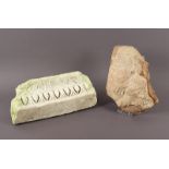 FRAGMENT EINES RELIEFS UND EINES FRIESES, römisch, ca.2.-3.Jh.n.Chr.