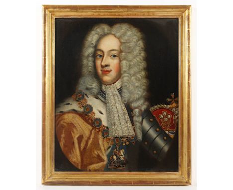 ENGLAND 18.JH., "George II.", Öl/Lwd., 68 x 55, doubliert, R.  
