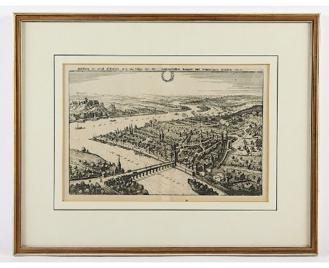 KOBLENZ, "Abbildung der Stadt Cobolentz", Belagerung der Schweden 1632, Kupferstich, 20 x 31,5, aus Merians "Theatrum Europae