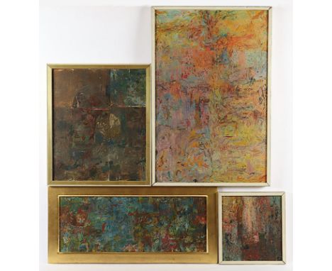 MÖLLENHOFF, Rolf, Konvolut von 4 Arbeiten, Öl/Malplatte, bis 67 x 45, meist verso signiert, R. 