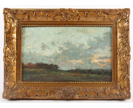 HOUGET, Fernand (1883-1961), "Landschaft", Öl/Holz, 26 x 42, unten rechts signiert, R. 