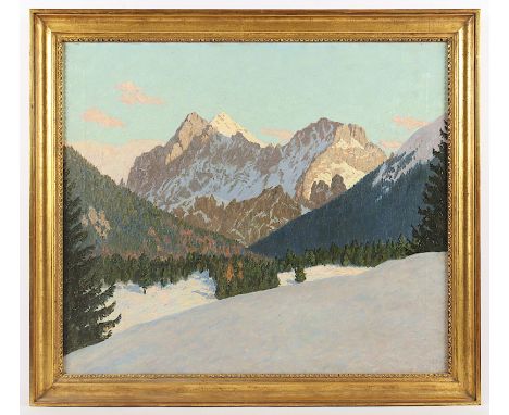 WEISE, Alexander (1883-1960), "Winterliche Alpenlandschaft", Öl/Lwd., 60 x 70, unten rechts signiert, R. 