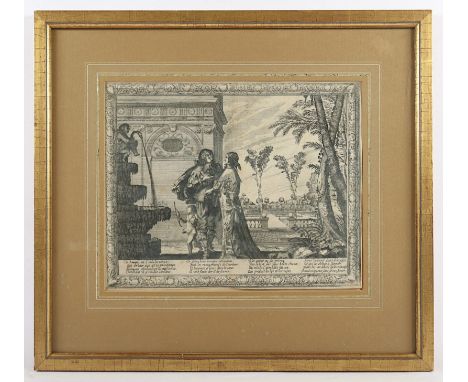 BOSSE, Abraham (1602/04-1676), "Die Jugend" aus "Die vier Lebensphasen des Menschen" von 1636, Kupferstich, 25,5 x 31,5, besc