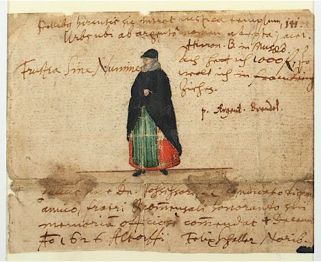 ZEICHNER 16./17.JH., "Fragment einer Buchillustration", 7,5 x 9,5, R.  