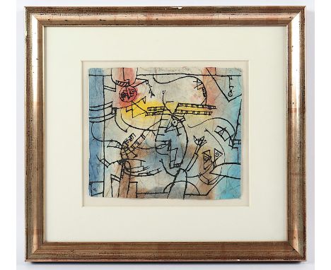 SUNDBERG, Alan Frederick, "o.T.", Aquarell, Tusche/Papier, 20 x 22, oben signiert und datiert 1979, unten links monogrammiert