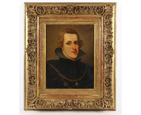 RUBENS, Peter Paul (1577-1640), Kopie 2.H.19.Jh. nach, "Philipp IV von Spanien", Öl/Lwd., 48 x 40, rest., Prunkrahmen 