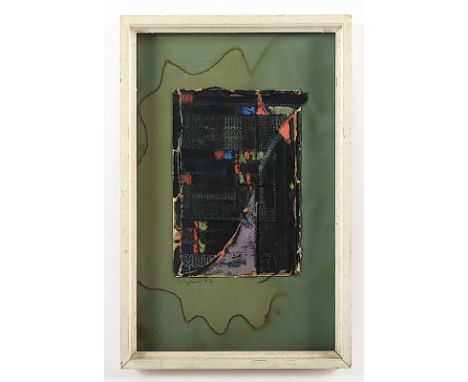 WIGAND, Albert (1890-1978), "o.T.", Mischtechnik und Collage, 18 x 12, auf der Unterlage signiert und datiert '62, R.