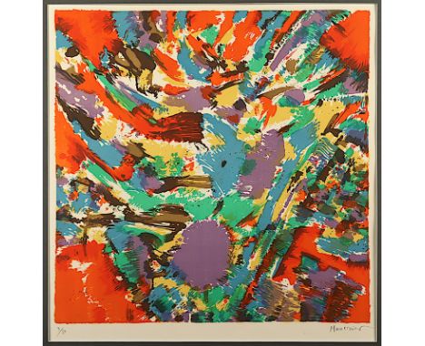 MANESSIER, Alfred, "o.T.", Original-Farblithografie, 50 x 50, nummeriert 4/80, handsigniert, R. 
