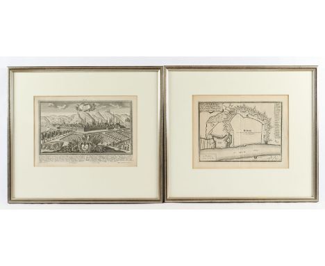 BONN, zwei Stiche, Befestigungsplan (M.Merian) und Martin Engelbrecht, 17.Jh., ca. 21 x 28, R. 