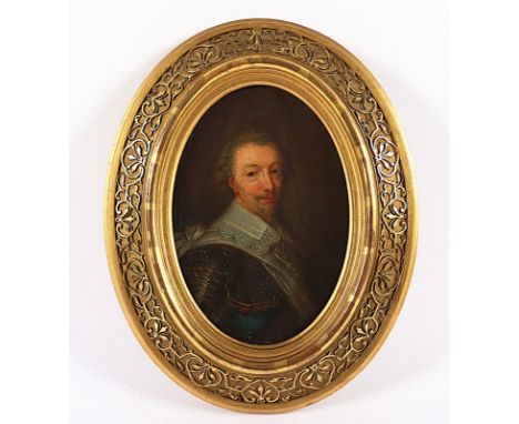 FRANKREICH 17.JH., "Henri II. de Bourbon", Öl/Lwd., 19 x 13,5, R.  