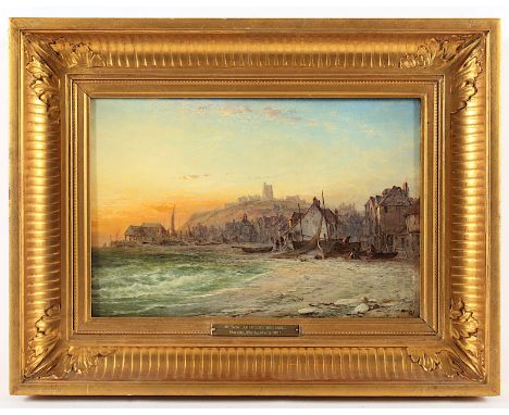 WILLIAMS, George Augustus (1814-1901), "Morgenstimmung vor Whitby", Öl/Lwd., 20,5 x 30,5, unten rechts monogrammiert, R. 