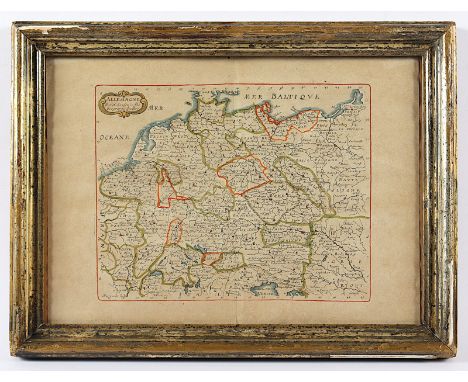 DEUTSCHLAND, kolorierter Kupferstich, 19 x 24, Sanson, 18.Jh., R. 