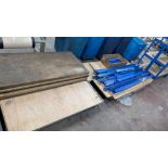 The contents of 2 Pallets of Wooden shelving supports and similar