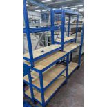 2 Stacks of Blue Racking