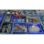 The contents of a pallet of assorted tooling, bits and other related items - plastic and metal crate