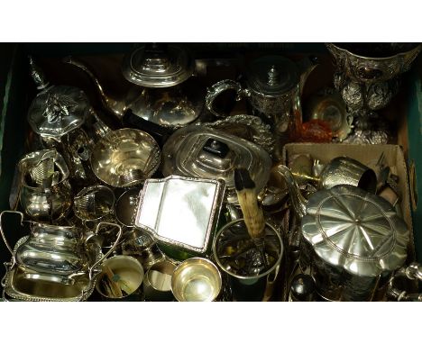 A large collection of silver plate to include a tea service by Viners of Sheffield CONDITION REPORT: Condition information is