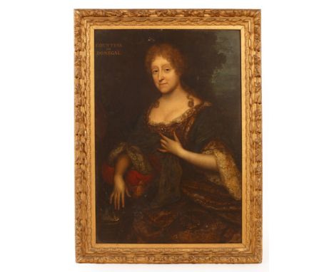 Circle of Garret Morphy (act. 1680-1716)/Portrait of Letitia, Countess of Donegal (1626-1691)/three-quarter length, in a land