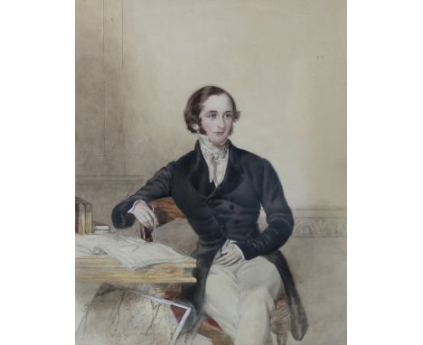 William Drummond (1801-1873)/Portrait of an Artist/possibly an obituary portrait of William James Muller (1812-1845), seated 