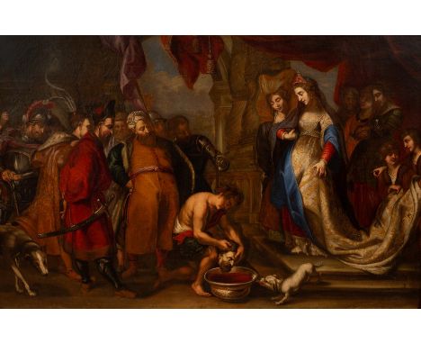 After Rubens/Salome with the Head of John the Baptist/oil on canvas, 82cm x 122.5cm CONDITION REPORT: Total frame size 109cm 