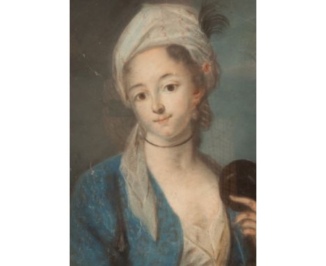 English School, mid 18th Century/Portrait of a Lady/wearing a Turkish costume/pastels, 39cm x 31.5cm/Provenance: The Estate o