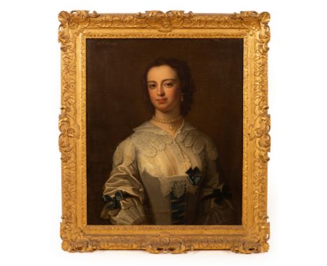 Attributed to Henry Pickering (circa 1725-circa 1775)/Portrait of Susannah Earle of Eastcourt (died 1796/1797)/half-length, w