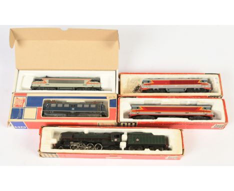 Jouef HO Group of 5x Steam &amp; Electric Loco's. To include SNCF BB 15034 Grey / orange, 8274 2-8-2 SNCF Green 141-R-416 Ste