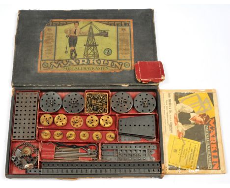Marklin No.2 Metallbaukasten Construction Set. Comes with black &amp; brass components + a box of screws/nuts &amp; small par