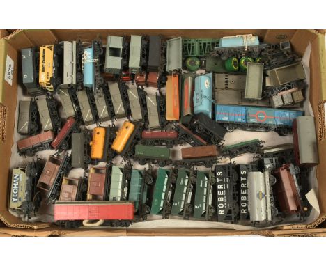 Hornby, Triang, Lima &amp; Similar mixed group of Wagons to include "Roberts" Hopper Wagons, Operating Ore Wagons, Brake Vans