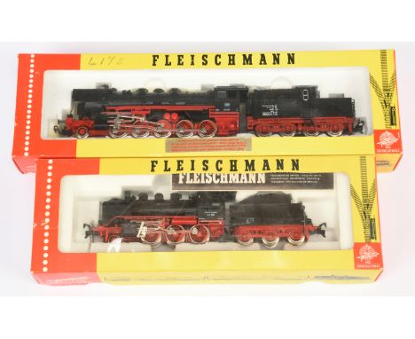 Fleischmann HO Gauge pair of Steam Locomotives comprising of Ref 4140 DB black Class 24 Steam Locomotive No. 24 074 and Ref 4