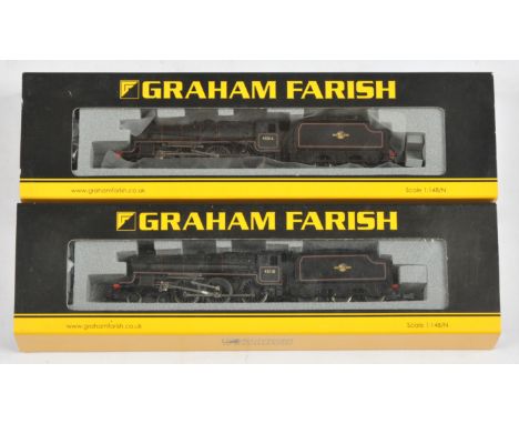 Graham Farish N Gauge. Pair of BR Black Steam Loco's. Comprising 372-136 4-6-0 Black 5 45216, 372-137 4-6-0 Black 5 45110. Co