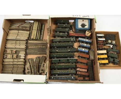 Marklin HO Gauge mixed group of items to include Coaches, Locomotive and other items (see photo). Conditions are Poor to Good