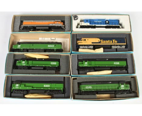 Athearn HO Group of Diesel Loco's. To include 03474 U30C "Burlington" 5323 Dummy Loco, 3403 U28B "Western Pacific" 03601 F45 