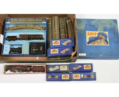 Hornby Dublo 3-Rail Set, Loco &amp; Track. To include Set EDG7 LMS Tank - Goods, 4-6-2 LMS Maroon - has been renamed Duchess 