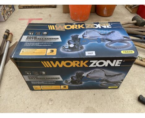 A WORKZONE DRYWALL SANDER BELIEVED IN WORKING ORDER BUT NO WARRANTY 